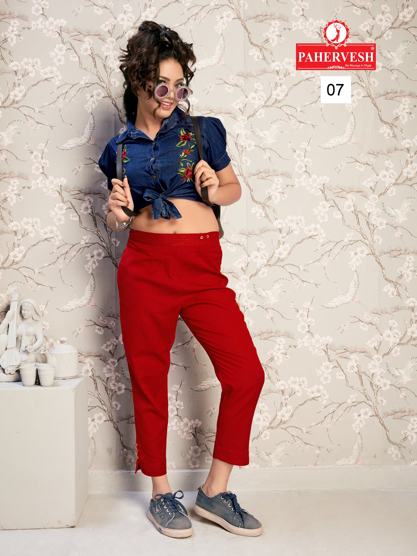 Red Cotton Pant