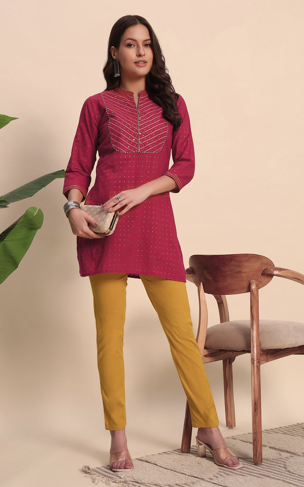Mustered Kurti Pant