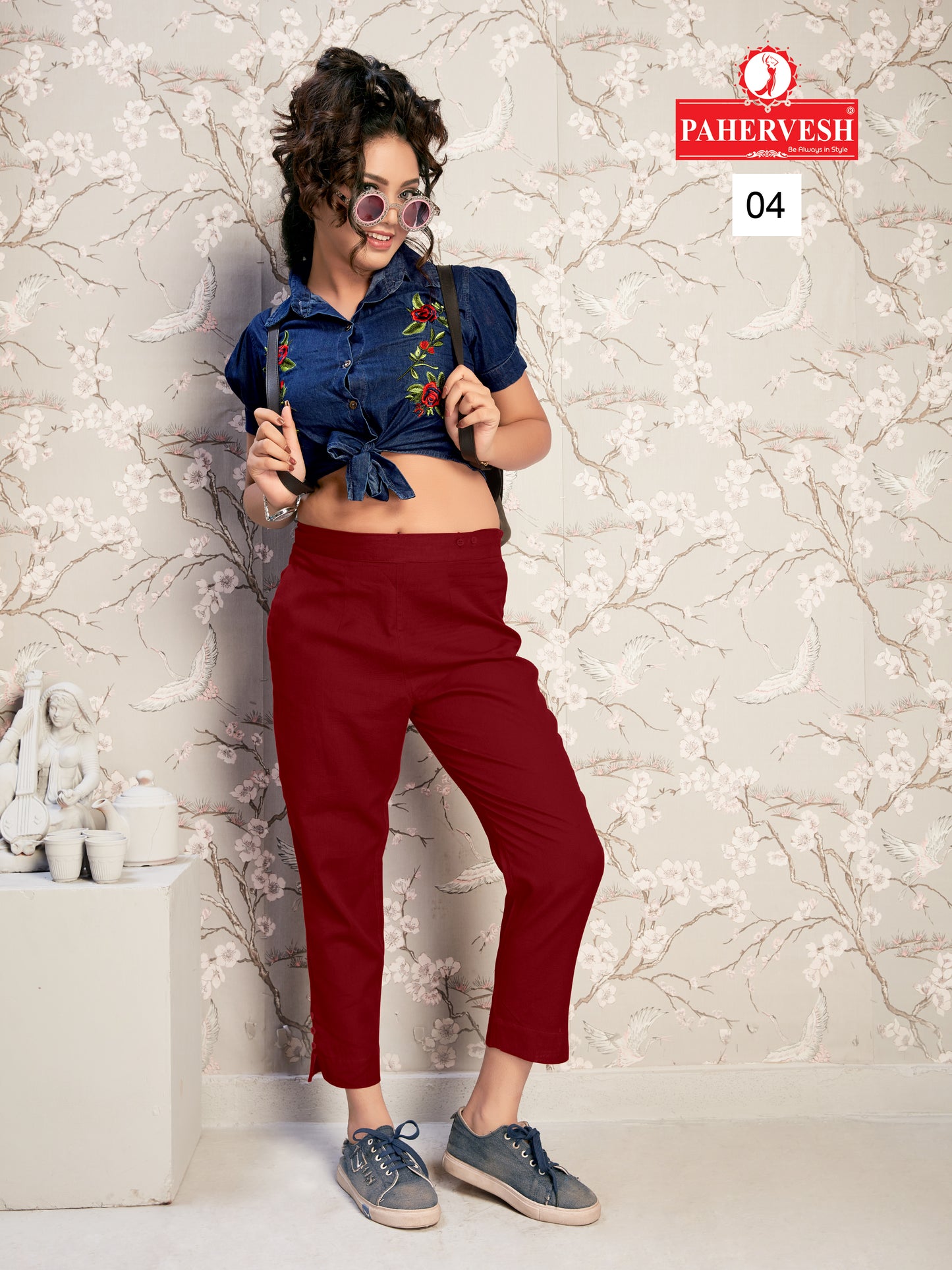 Maroon Cotton Pant