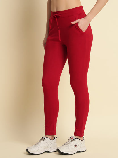 Red 4-Way Stretchable Pant