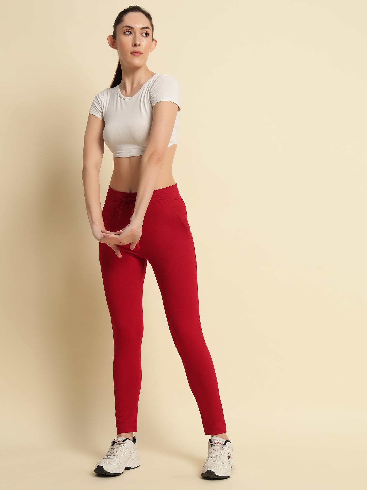 Red 4-Way Stretchable Pant