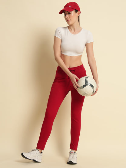 Red 4-Way Stretchable Pant