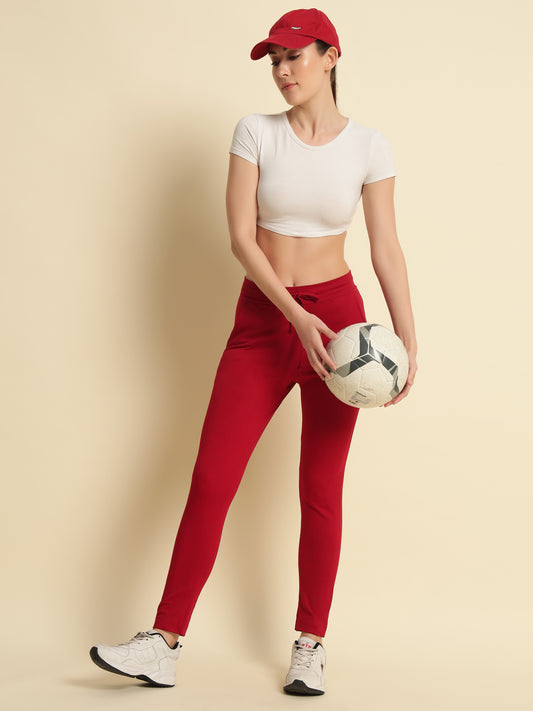 Red 4-Way Stretchable Pant