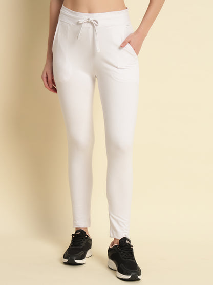 White 4-Way Stretchable Pant