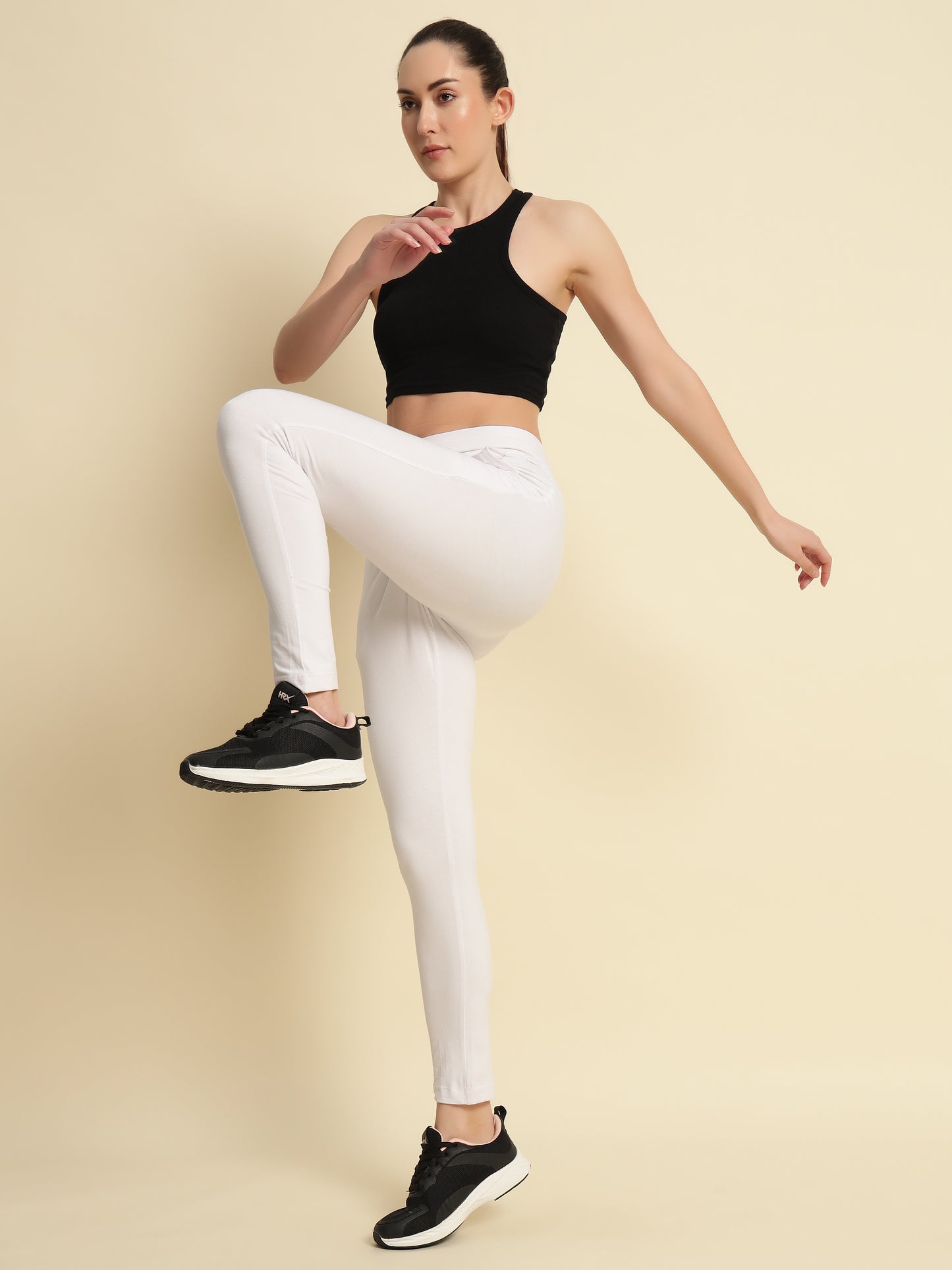 White 4-Way Stretchable Pant