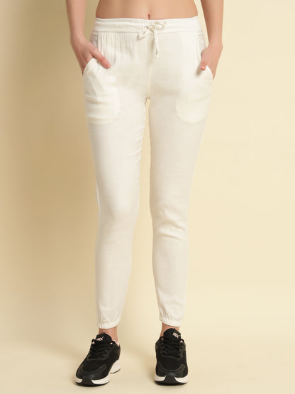 White Track Pant