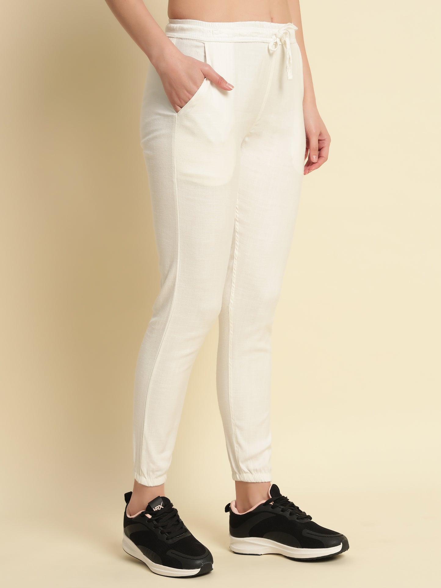 White Track Pant
