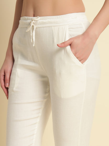 White Track Pant