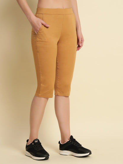 Skin Cotton Lycra Capri