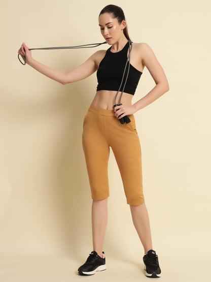 Skin Cotton Lycra Capri