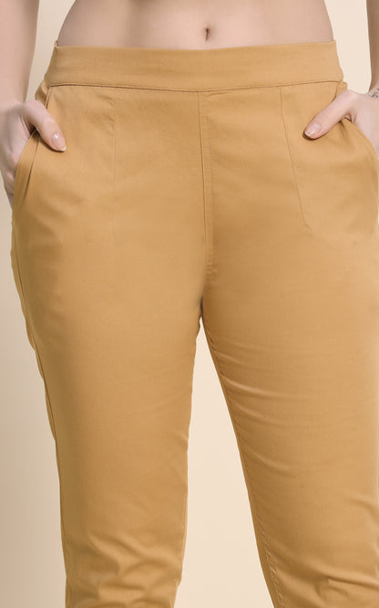 Skin Cotton Lycra Pants