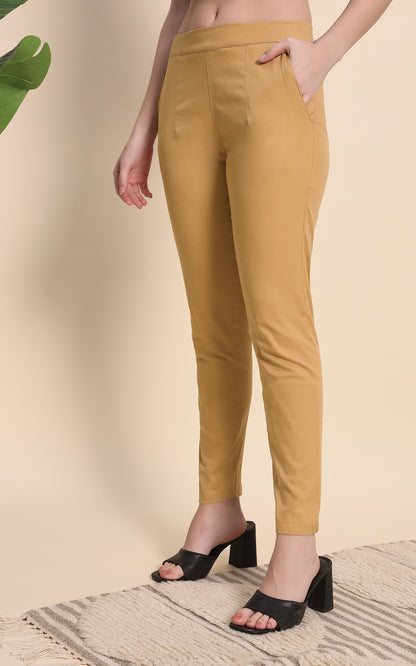 Skin Cotton Lycra Pants
