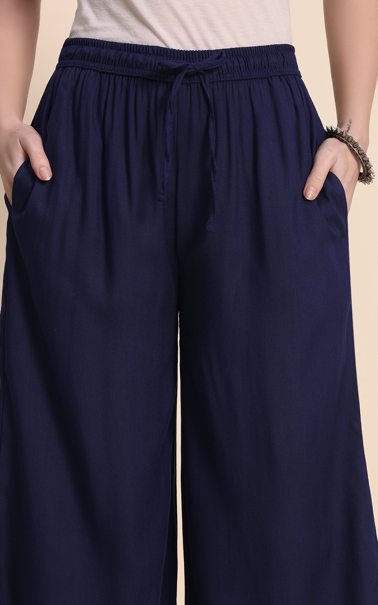 Blue Rayon Plazzo