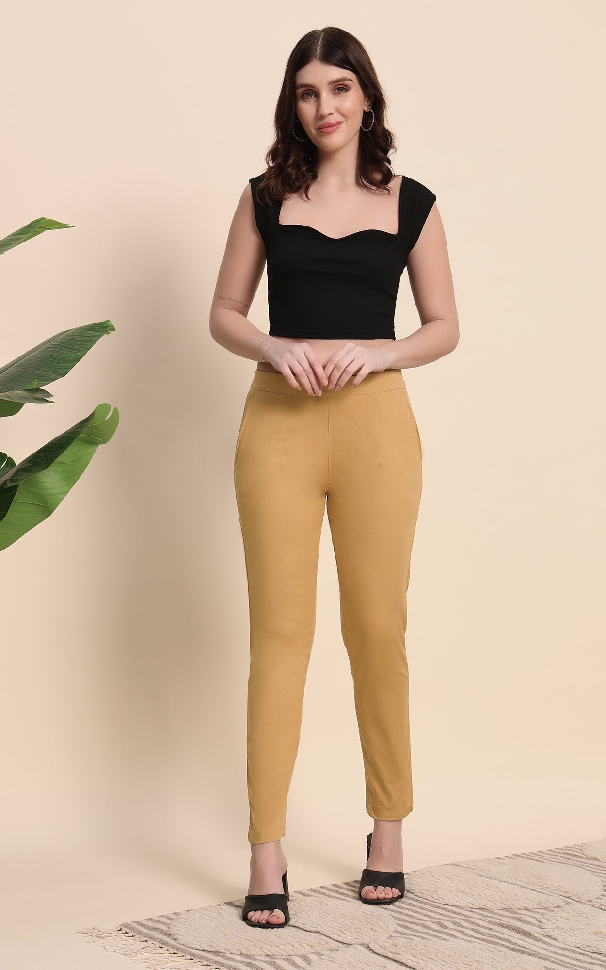Skin Cotton Lycra Pants