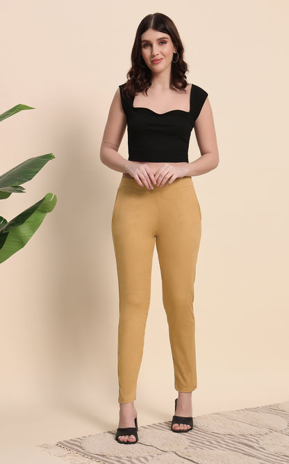 Skin Cotton Lycra Pants