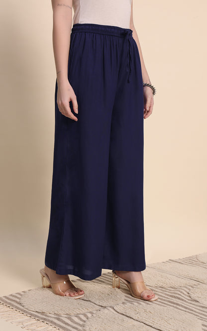 Blue Rayon Plazzo