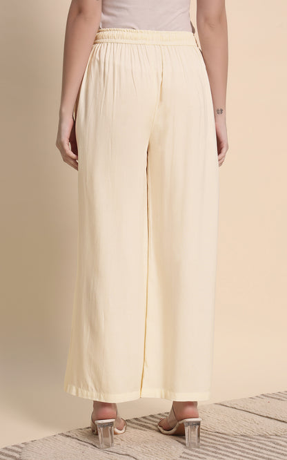 Offwhite Rayon Plazzo