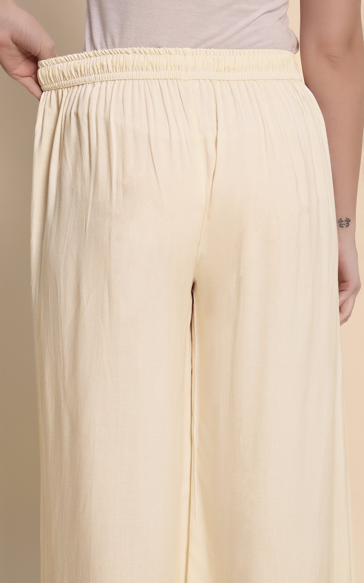 Offwhite Rayon Plazzo